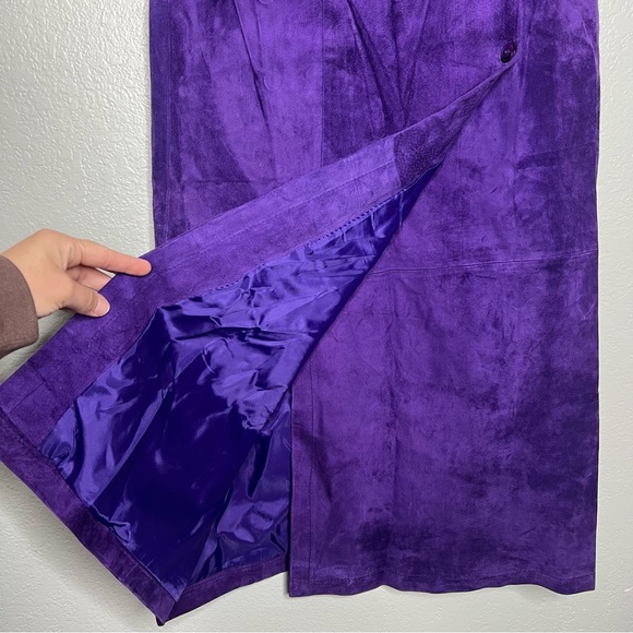 Forenza Deep Purple Maxi Skirt with Button Accents - Picture 3 of 5